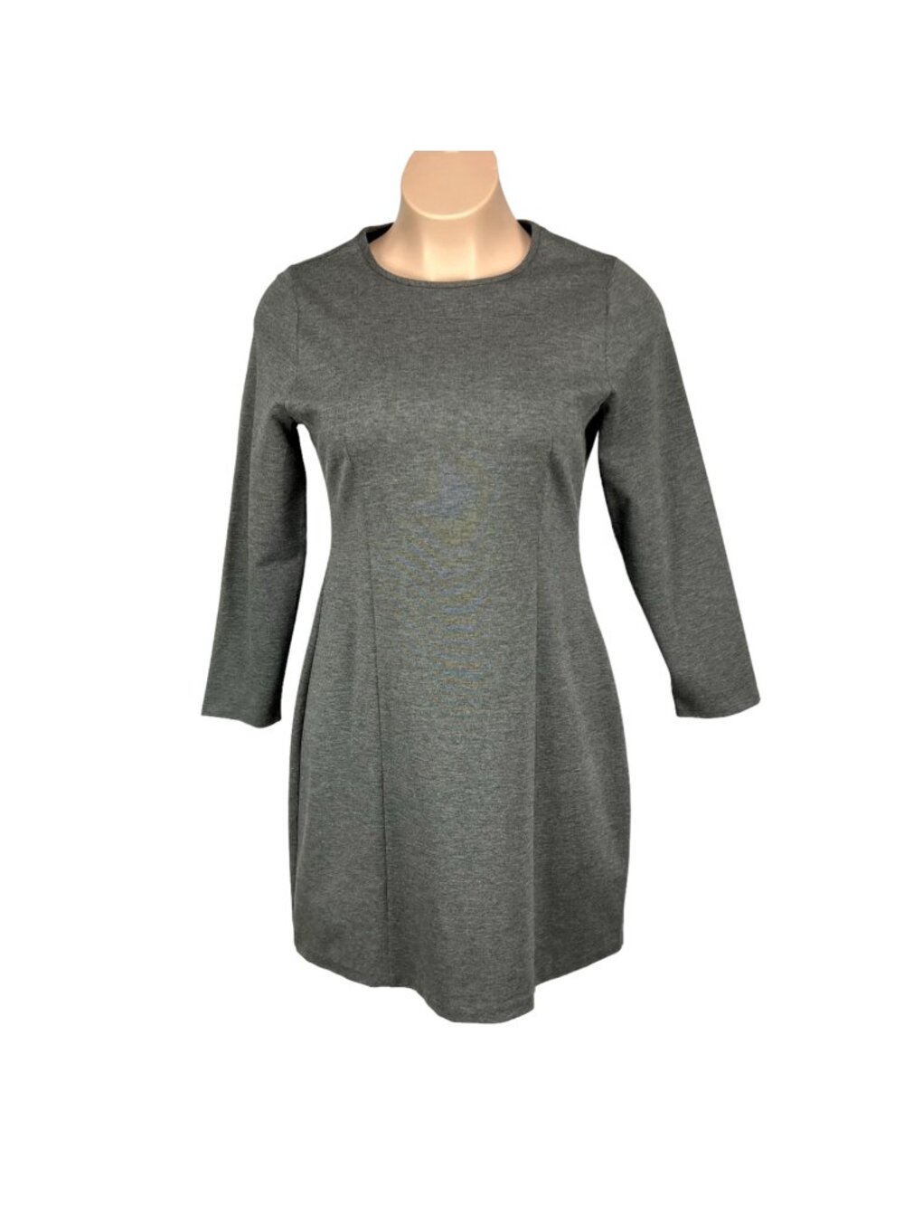 J Crew Factory Womens Dress Gray Long Sleeve Stretch Ponte Knit size 14